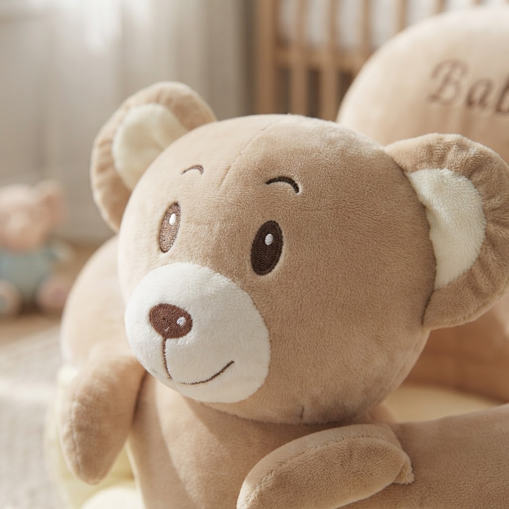 Close-up of Hugsy Seat plush fabric