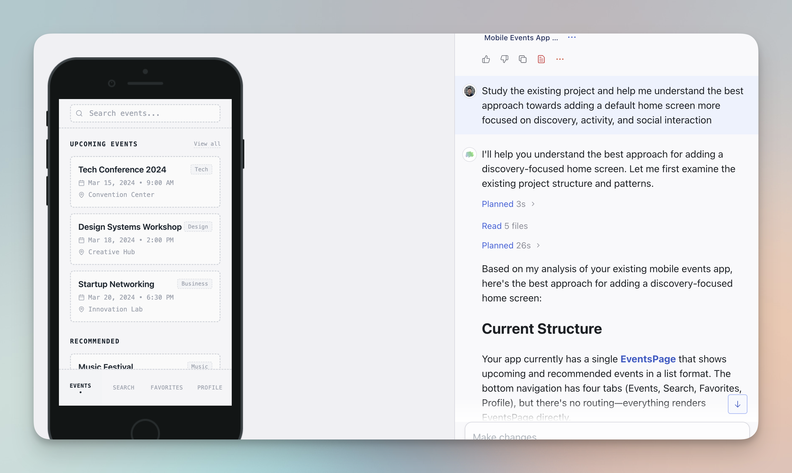 Agent Mode searching and planning