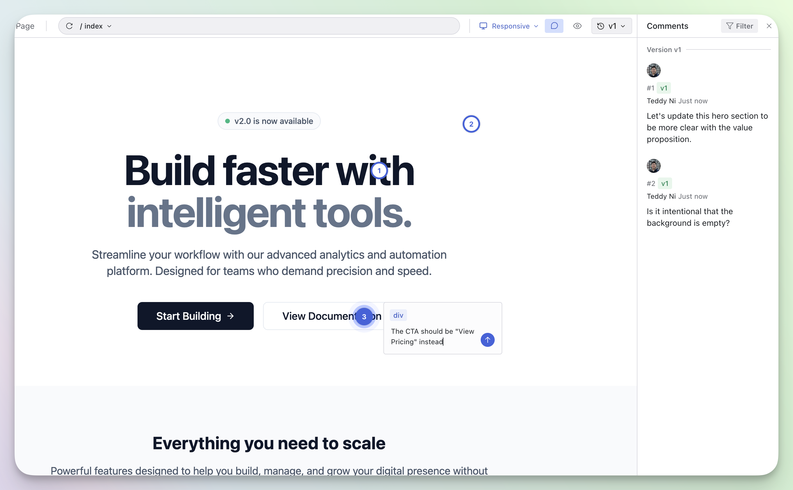Inline Preview Comments