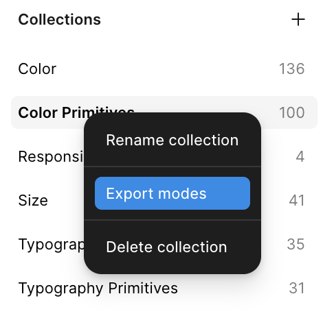 Figma Export Modes