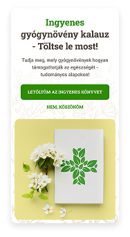 Gyógynövényes útmutató lead magnet popup