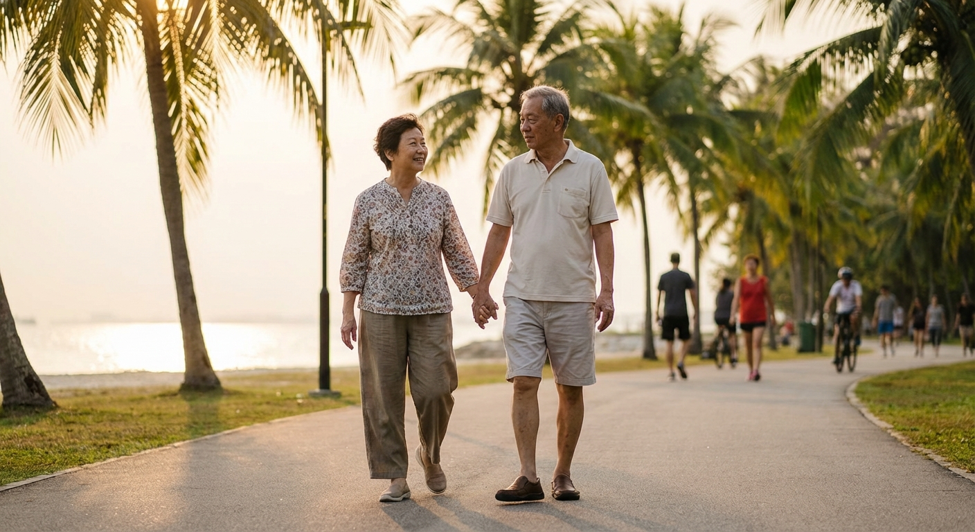 Seniors staying active at the park