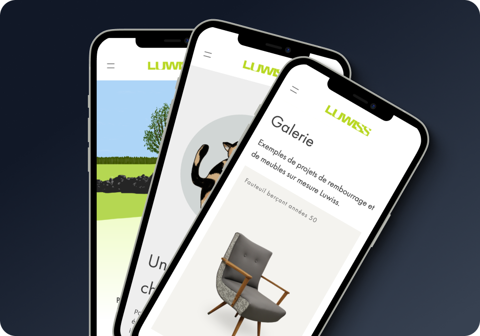 Agence Mola mobile app mockups