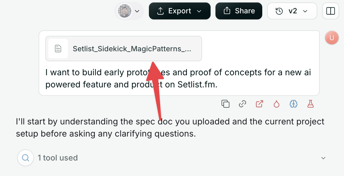 Examine markdown files in the chat