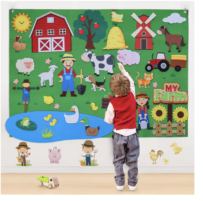 Busy Farm felt board