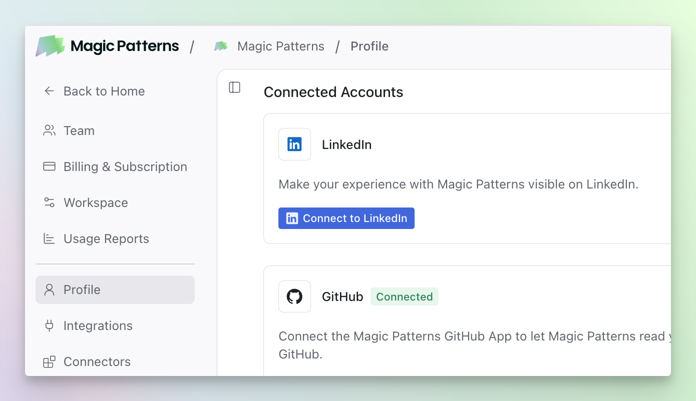 Connect to LinkedIn