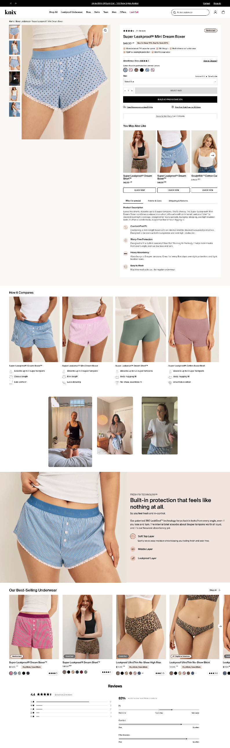 Knix — Super Leakproof® Mini Dream Boxer
