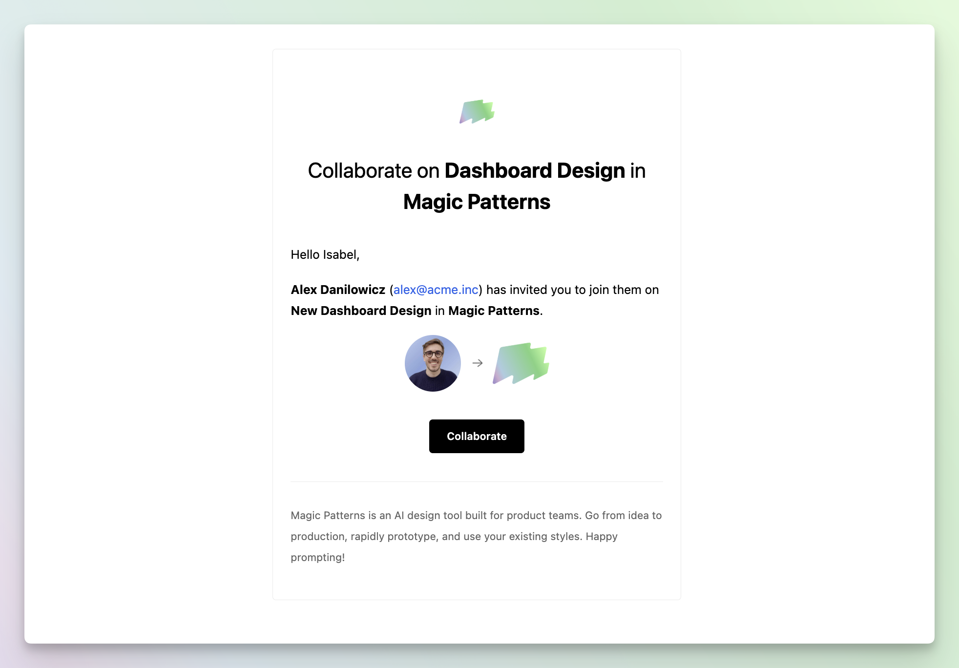 Improved Invite Email