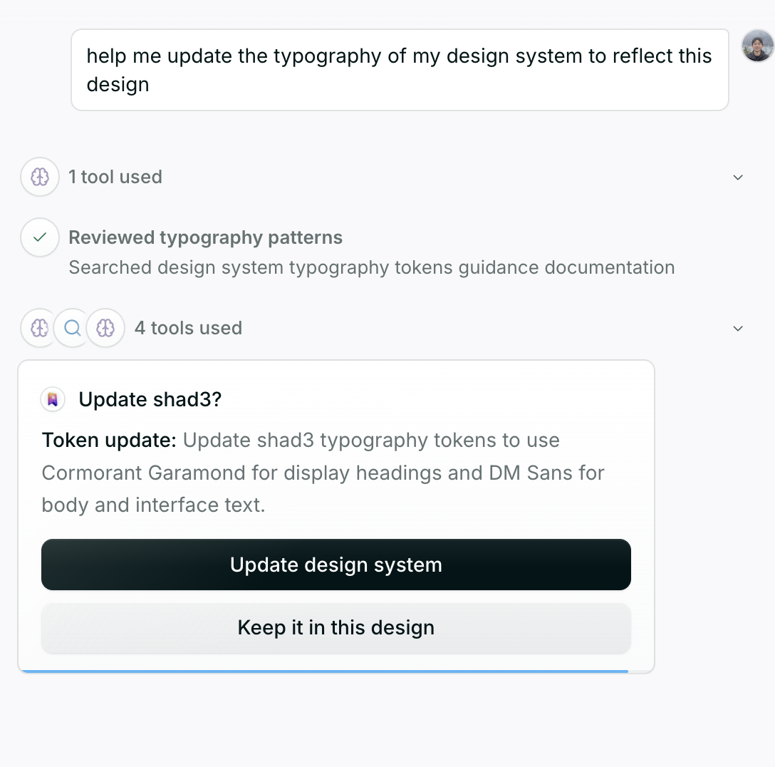 Edit Design System components and rules from your design