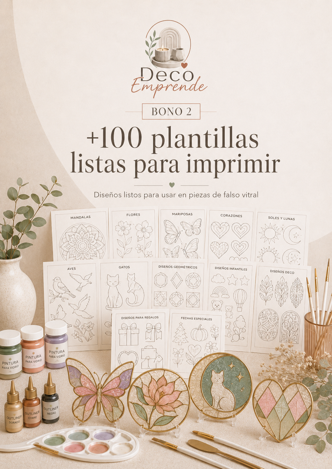 Bono 2 - +100 plantillas listas para imprimir