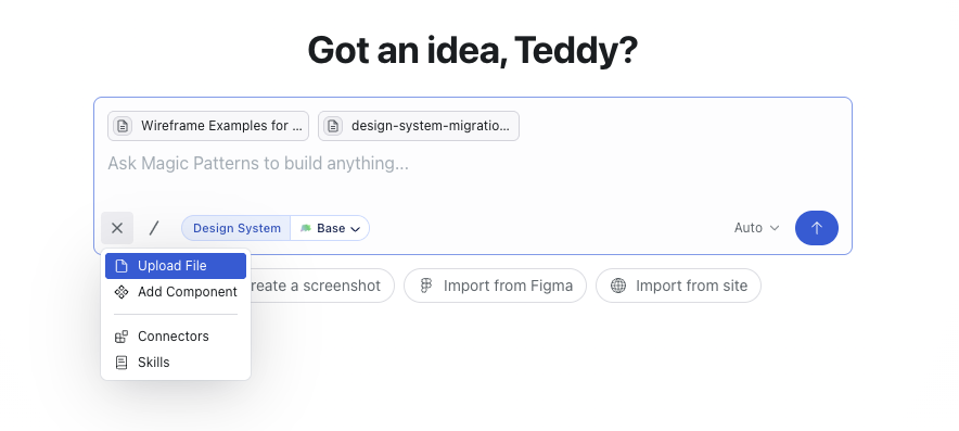 Attaching a markdown file in the chat bar